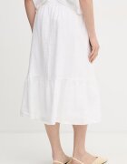 DKNY Ленена пола в бяло среднодълга разкроена P5JBCD87