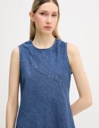 DKNY лятна рокля денимена синя с износен ефект DJ6D9187