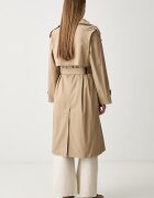DKNY палто дамско с памук бежово DLEMPY55