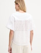 DKNY Памучна тениска дамска в бяло DJ6T1731