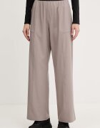 DKNY Панталон в сиво с широка каройка с висока талия DP6P3645