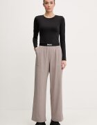 DKNY Панталон в сиво с широка каройка с висока талия DP6P3645