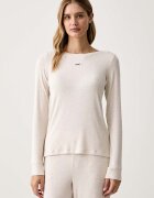 DKNY пижама дамска от вискоза бежова YI80136
