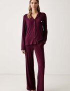 DKNY пижама дамска от вискоза бордо YI90136