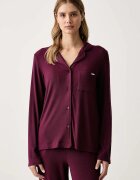 DKNY пижама дамска от вискоза бордо YI90136