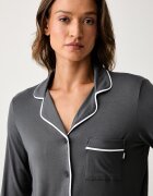 DKNY пижама от две части дамска от вискоза сива YI90092