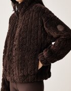 DKNY поларен суичър дамски кафяв DP6J9737