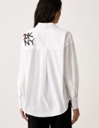 DKNY риза дамска от памук бяла DJ6W2325