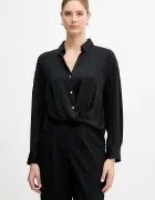 DKNY Риза дамска в черно със свободна кройка с класическа яка DJ6W2192
