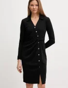 DKNY Рокля в черно къса със стандартна кройка DD5J2P39