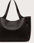 DKNY шопинг чанта дамска от имитация на кожа кафява R63APG32