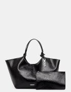 DKNY шопинг чанта дамска от имитация на кожа PAULA черна R62AXE48
