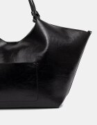 DKNY шопинг чанта дамска от имитация на кожа PAULA черна R62AXE48
