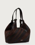 DKNY шопинг чанта дамска от имитация на велур кафява R63AME49
