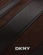 DKNY шопинг чанта дамска от имитация на велур кафява R63AME49