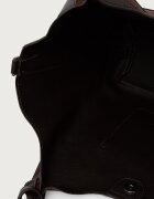 DKNY шопинг чанта дамска от имитация на велур кафява R63AME49
