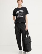 DKNY спортен панталон дамски черен с висока талия DP6P3644