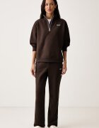 DKNY спортен панталон дамски с памук кафяв DP6P3801