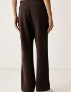 DKNY спортен панталон дамски с памук кафяв DP6P3801