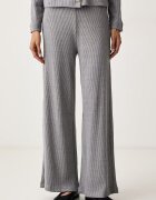 DKNY спортен панталон дамски сив с висока талия DJ6P3178