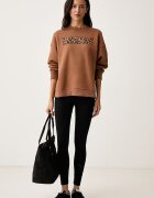 DKNY суичър дамски с памук кафяв DP6T1829