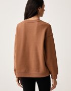 DKNY суичър дамски с памук кафяв DP6T1829