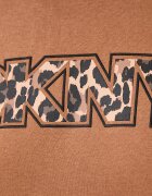 DKNY суичър дамски с памук кафяв DP6T1829
