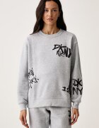 DKNY суичър дамски с памук сив DP6T1845