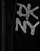 DKNY суичър с качулка дамски с памук черен DP6J9766