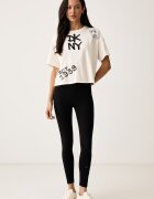 DKNY тениска дамска от памук бежова DP6T1846