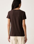 DKNY тениска дамска с памук кафява DJ6T1846