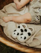 Donsje Бебешки кожени обувки Morris Sneakers Panda