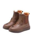 Donsje Детски кожени зимни обувки Thuru Classic Boots Bear в кафяво 2023802