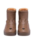 Donsje Детски кожени зимни обувки Thuru Classic Boots Bear в кафяво 2023802