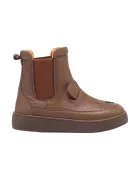 Donsje Детски кожени зимни обувки Thuru Classic Boots Bear в кафяво 2023802