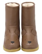 Donsje Детски кожени зимни обувки Wadudu Classic Boots Bear в кафяво 2022001