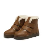 Donsje Детски велурени зимни обувки Clenn Boots в тъмносиньо 2017700