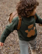 Donsje Вълнен бебешки пуловер Denn Merino Wool Sweater Gingerbread