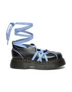 Dr. Martens балеринки от кожа Buzz Ballerina Lace Up Shoe черни DM42842001