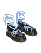 Dr. Martens балеринки от кожа Buzz Ballerina Lace Up Shoe черни DM42842001