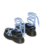 Dr. Martens балеринки от кожа Buzz Ballerina Lace Up Shoe черни DM42842001