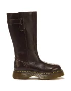 Dr Martens ботуши под коляното дамски от кожа Buzz Hi кафяви DM43156200