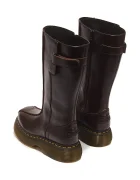 Dr Martens ботуши под коляното дамски от кожа Buzz Hi кафяви DM43156200