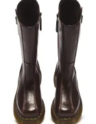 Dr Martens ботуши под коляното дамски от кожа Buzz Hi кафяви DM43156200