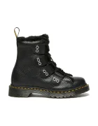 Dr. Martens Кожени кубинки 1460 LTT Fur Lined в черно с платформа с лека изолация DM31876001