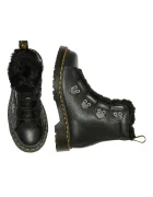 Dr. Martens Кожени кубинки 1460 LTT Fur Lined в черно с платформа с лека изолация DM31876001