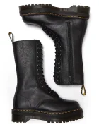 Dr Martens Кожени кубинки 1b99 Quad в черно с платформа DM31426001