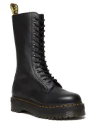 Dr Martens Кожени кубинки 1b99 Quad в черно с платформа DM31426001
