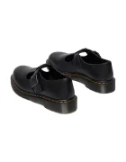 Dr Martens Кожени половинки обувки Polley в черно с равна подметка DM41408001