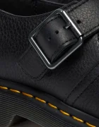 Dr Martens Кожени половинки обувки Polley в черно с равна подметка DM41408001